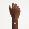 Bracelet Dextera à taille ronde, blanc, plaqué rhodium Bracelet Dextera à taille ronde, blanc, plaqué rhodium