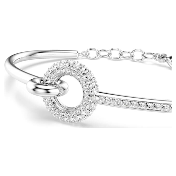 Bracelet Dextera à taille ronde, blanc, plaqué rhodium Bracelet Dextera à taille ronde, blanc, plaqué rhodium