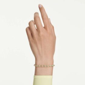 Bracelet Dextera à taille ronde, vert, finition dorée