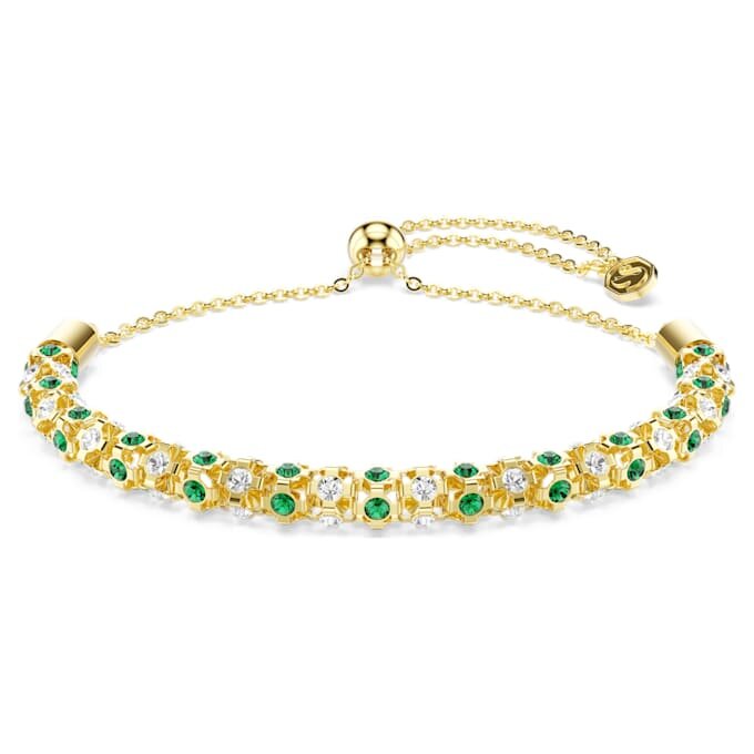 Bracelet Dextera à taille ronde, vert, finition dorée Bracelet Dextera à taille ronde, vert, finition dorée