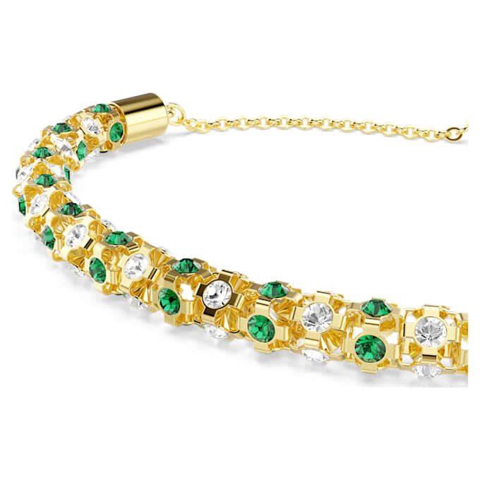 Bracelet Dextera à taille ronde, vert, finition dorée Bracelet Dextera à taille ronde, vert, finition dorée