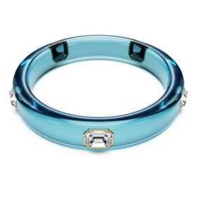 Bracelet Dulcis à taille octogonale, bleu, plaqué or