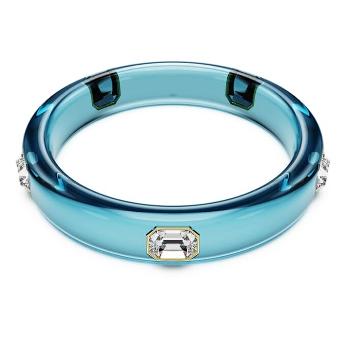 Bracelet Dulcis à taille octogonale, bleu, plaqué or Bracelet Dulcis à taille octogonale, bleu, plaqué or