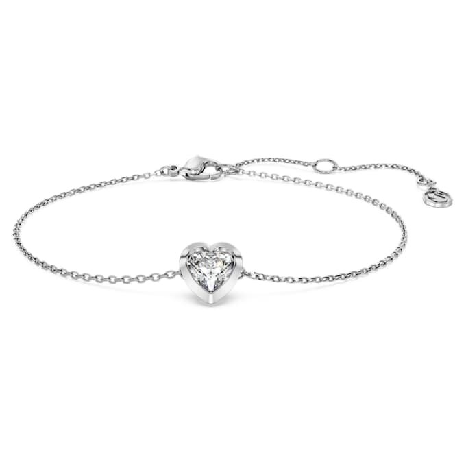 Bracelet Eternity avec diamants synthétiques 0,5 ct au total, en forme de cœur, argent sterling Bracelet Eternity avec diamants synthétiques 0,5 ct au total, en forme de cœur, argent sterling