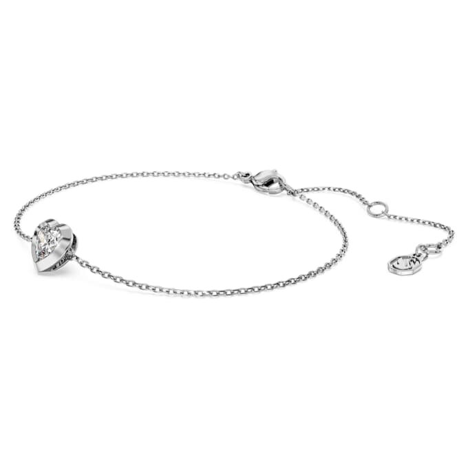 Bracelet Eternity avec diamants synthétiques 0,5 ct au total, en forme de cœur, argent sterling Bracelet Eternity avec diamants synthétiques 0,5 ct au total, en forme de cœur, argent sterling