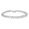 Bracelet « Galaxy Tennis » avec diamants synthétiques, 5 carats au total, formes variées, or blanc 14 carats Bracelet « Galaxy Tennis » avec diamants synthétiques, 5 carats au total, formes variées, or blanc 14 carats