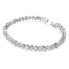 Bracelet « Galaxy Tennis » avec diamants synthétiques, 5 carats au total, formes variées, or blanc 14 carats Bracelet « Galaxy Tennis » avec diamants synthétiques, 5 carats au total, formes variées, or blanc 14 carats