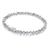 Bracelet « Galaxy Tennis » avec diamants synthétiques, 5 carats au total, formes variées, or blanc 14 carats Bracelet « Galaxy Tennis » avec diamants synthétiques, 5 carats au total, formes variées, or blanc 14 carats