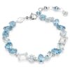 Bracelet Gema, tailles variées, bleu, plaqué rhodium Bracelet Gema, tailles variées, bleu, plaqué rhodium