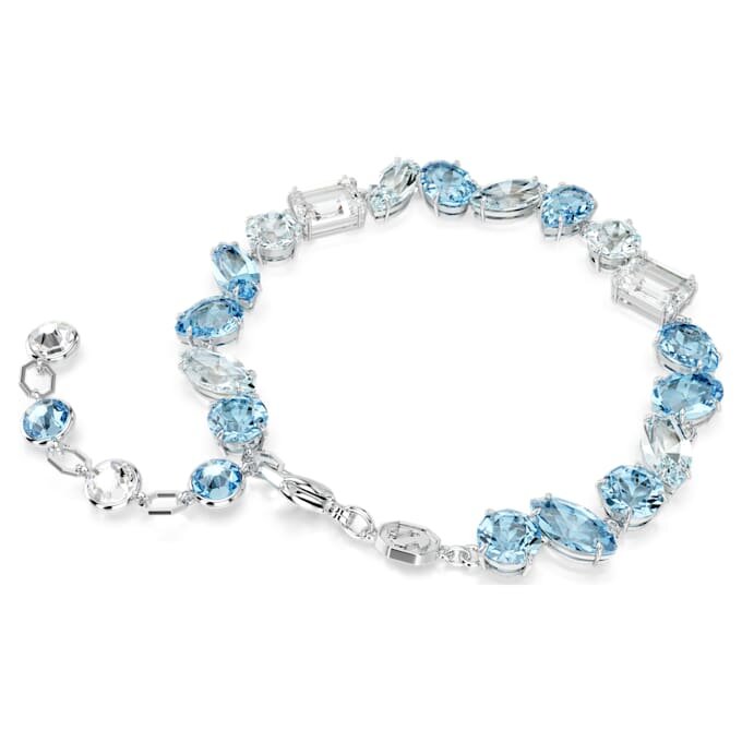 Bracelet Gema, tailles variées, bleu, plaqué rhodium Bracelet Gema, tailles variées, bleu, plaqué rhodium