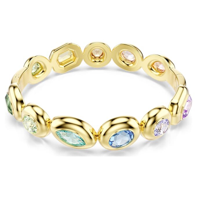 Bracelet Gema à tailles variées, multicolore, plaqué or