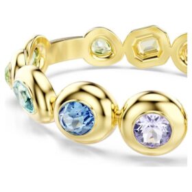 Bracelet Gema à tailles variées, multicolore, plaqué or