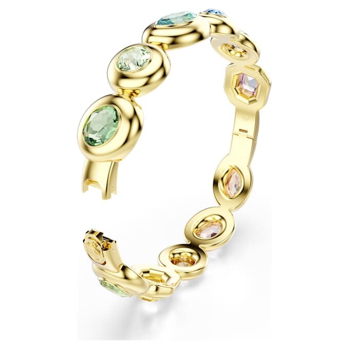 Bracelet Gema à tailles variées, multicolore, plaqué or