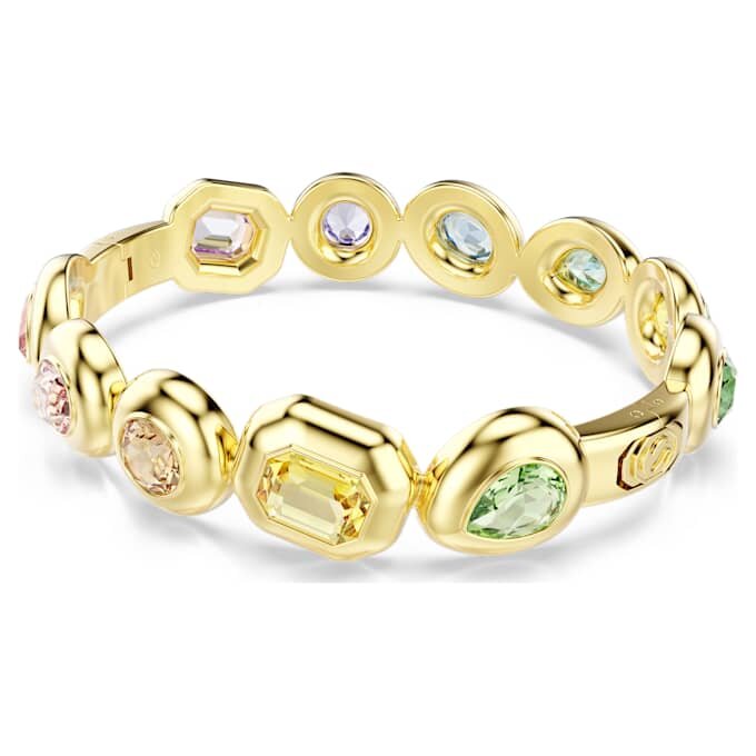 Bracelet Gema à tailles variées, multicolore, plaqué or