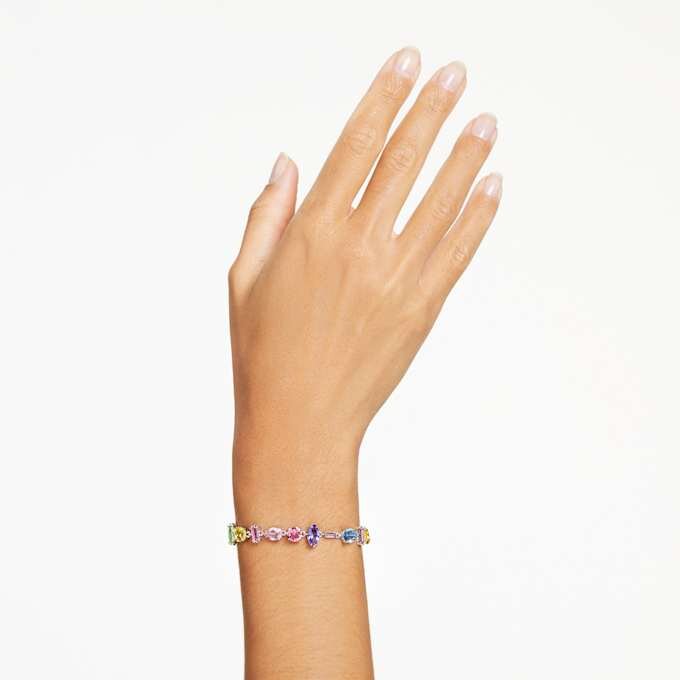 Bracelet Gema, tailles variées, multicolore, plaqué rhodium Bracelet Gema, tailles variées, multicolore, plaqué rhodium