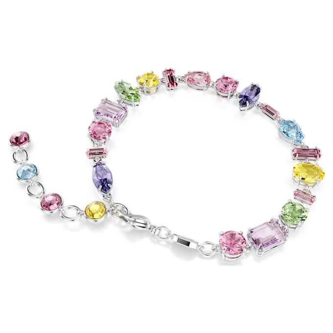 Bracelet Gema, tailles variées, multicolore, plaqué rhodium Bracelet Gema, tailles variées, multicolore, plaqué rhodium