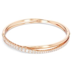Bracelet Hyperbola blanc, plaqué or rose