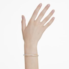 Bracelet Hyperbola à coupe ronde, blanc, finition métaux mélangés