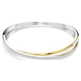 Bracelet Hyperbola à coupe ronde, blanc, finition métaux mélangés