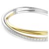 Bracelet Hyperbola à coupe ronde, blanc, finition métaux mélangés