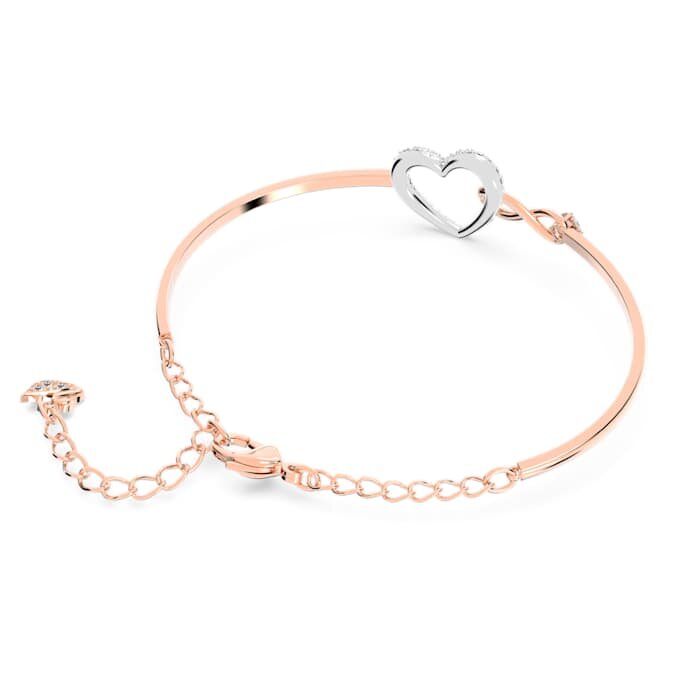 Bracelet Hyperbola « Infinity and Heart », blanc, finition métaux mélangés Bracelet Hyperbola « Infinity and Heart », blanc, finition métaux mélangés