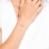 Bracelet Hyperbola « Infinity and Heart », blanc, plaqué rhodium Bracelet Hyperbola « Infinity and Heart », blanc, plaqué rhodium