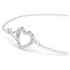 Bracelet Hyperbola « Infinity and Heart », blanc, plaqué rhodium Bracelet Hyperbola « Infinity and Heart », blanc, plaqué rhodium