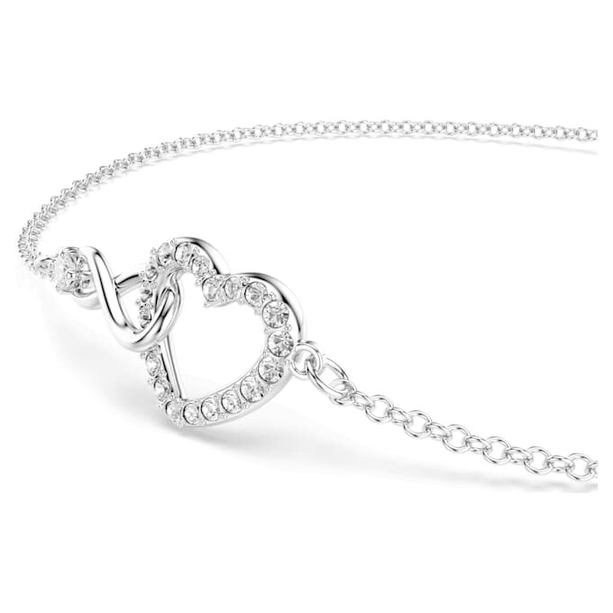 Bracelet Hyperbola « Infinity and Heart », blanc, plaqué rhodium Bracelet Hyperbola « Infinity and Heart », blanc, plaqué rhodium