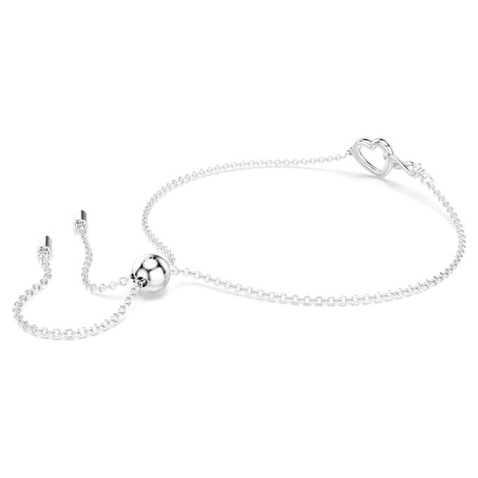 Bracelet Hyperbola « Infinity and Heart », blanc, plaqué rhodium Bracelet Hyperbola « Infinity and Heart », blanc, plaqué rhodium