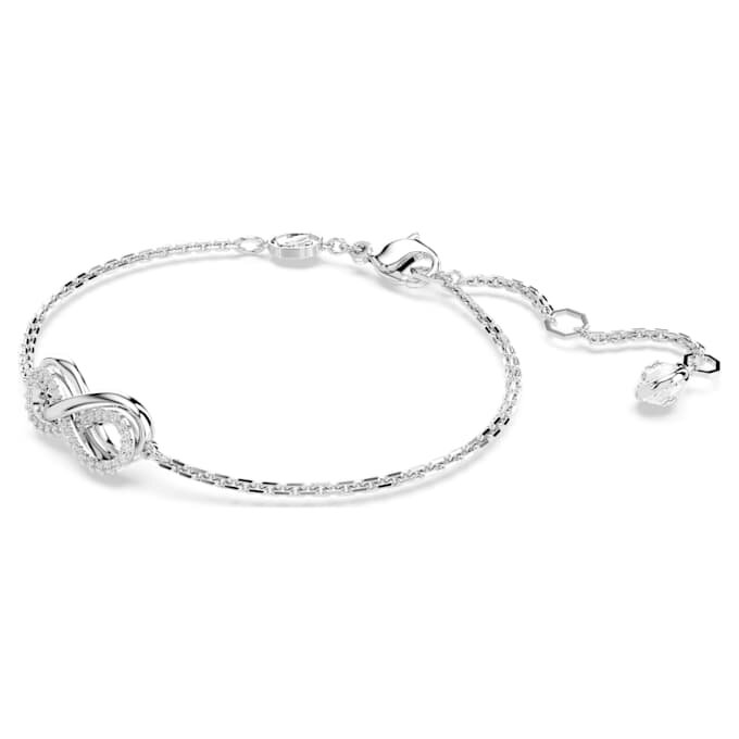 Bracelet Hyperbola Infinity, blanc, plaqué rhodium Bracelet Hyperbola Infinity, blanc, plaqué rhodium
