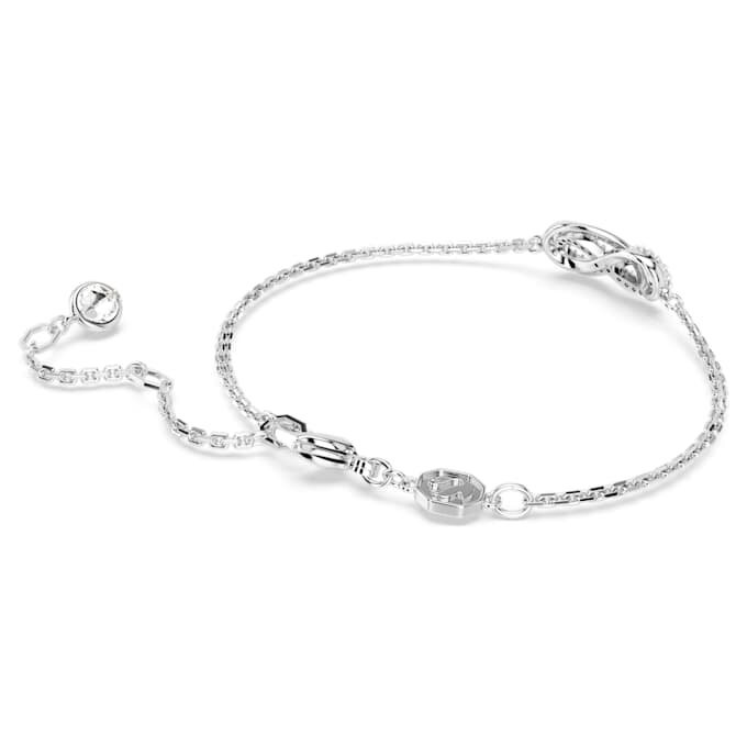 Bracelet Hyperbola Infinity, blanc, plaqué rhodium Bracelet Hyperbola Infinity, blanc, plaqué rhodium