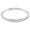 Bracelet Hyperbola à taille ronde, blanc, plaqué rhodium