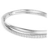 Bracelet Hyperbola à taille ronde, blanc, plaqué rhodium