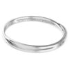 Bracelet Hyperbola à taille ronde, blanc, plaqué rhodium