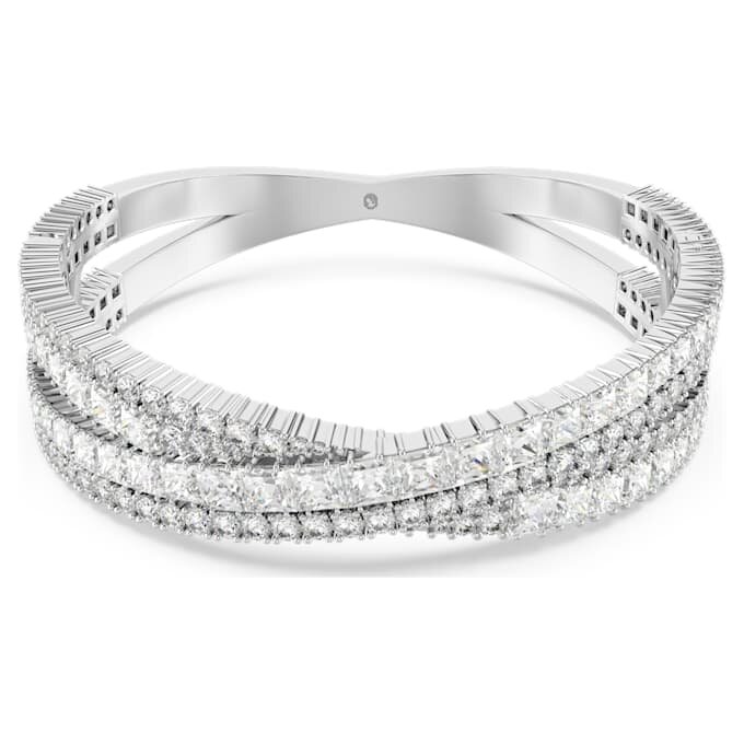 Bracelet Hyperbola à tailles variées, Infinity, Blanc, plaqué rhodium Bracelet Hyperbola à tailles variées, Infinity, Blanc, plaqué rhodium