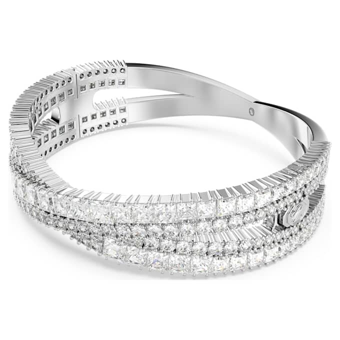 Bracelet Hyperbola à tailles variées, Infinity, Blanc, plaqué rhodium Bracelet Hyperbola à tailles variées, Infinity, Blanc, plaqué rhodium