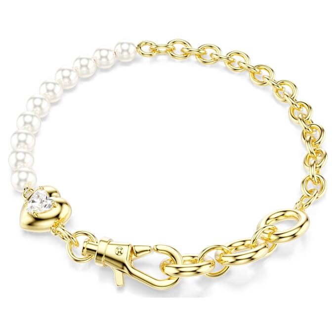 Bracelet Idyllia « Crystal Pearl », blanc, plaqué or Bracelet Idyllia « Crystal Pearl », blanc, plaqué or