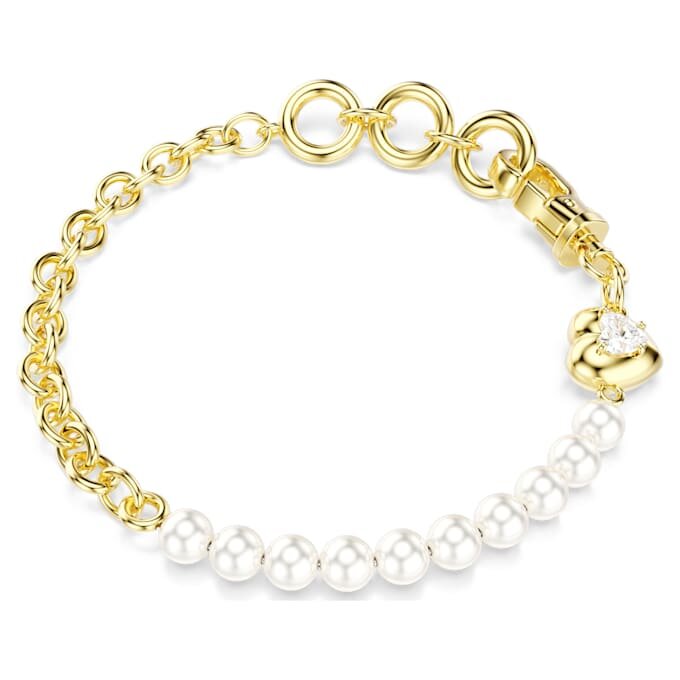 Bracelet Idyllia « Crystal Pearl », blanc, plaqué or Bracelet Idyllia « Crystal Pearl », blanc, plaqué or