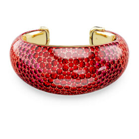Bracelet Idyllia rouge, plaqué or