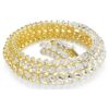 Bracelet Idyllia, taille ovale, blanc, plaqué or