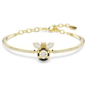 Bracelet Idyllia à tailles variées, abeille, multicolore, plaqué or