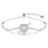 Bracelet Idyllia, tailles variées, cœur et flèche, blanc, plaqué rhodium Bracelet Idyllia, tailles variées, cœur et flèche, blanc, plaqué rhodium