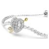 Bracelet Idyllia, tailles variées, cœur et flèche, blanc, plaqué rhodium Bracelet Idyllia, tailles variées, cœur et flèche, blanc, plaqué rhodium