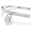 Bracelet Idyllia, tailles variées, cœur, rose, finition métaux mélangés Bracelet Idyllia, tailles variées, cœur, rose, finition métaux mélangés