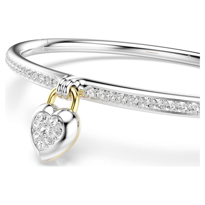 Bracelet Idyllia, tailles variées, cœur, rose, finition métaux mélangés Bracelet Idyllia, tailles variées, cœur, rose, finition métaux mélangés