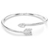 Bracelet Idyllia, tailles variées, flèche, blanc, plaqué rhodium Bracelet Idyllia, tailles variées, flèche, blanc, plaqué rhodium