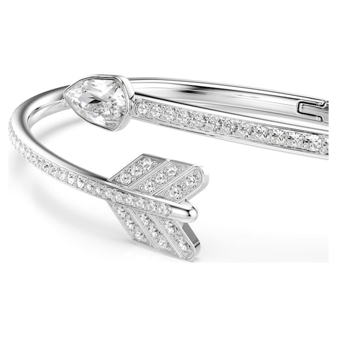 Bracelet Idyllia, tailles variées, flèche, blanc, plaqué rhodium Bracelet Idyllia, tailles variées, flèche, blanc, plaqué rhodium