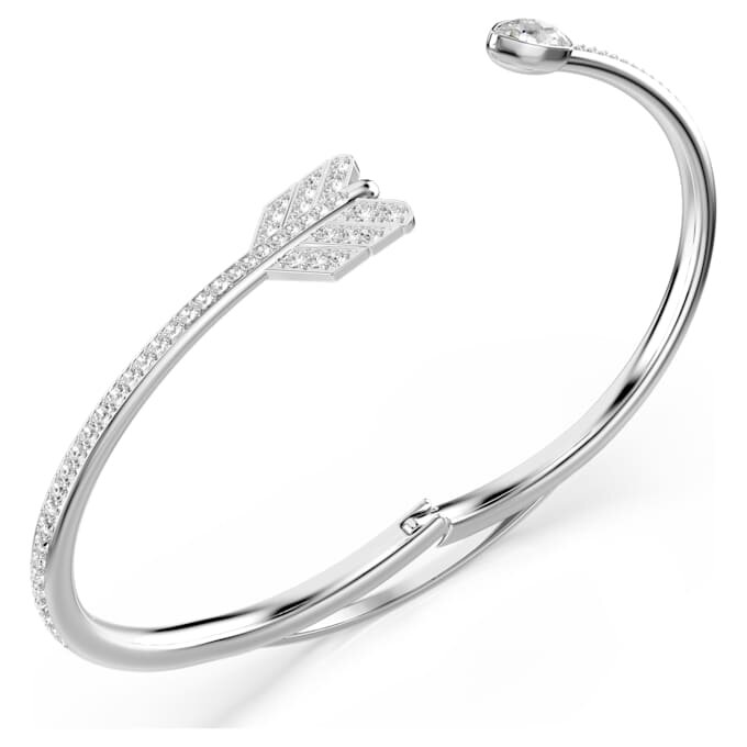 Bracelet Idyllia, tailles variées, flèche, blanc, plaqué rhodium Bracelet Idyllia, tailles variées, flèche, blanc, plaqué rhodium
