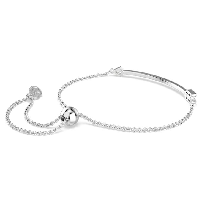 Bracelet Idyllia, tailles variées, flèche, blanc, plaqué rhodium Bracelet Idyllia, tailles variées, flèche, blanc, plaqué rhodium