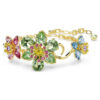 Bracelet Idyllia, tailles variées, fleur, multicolore, plaqué or Bracelet Idyllia, tailles variées, fleur, multicolore, plaqué or
